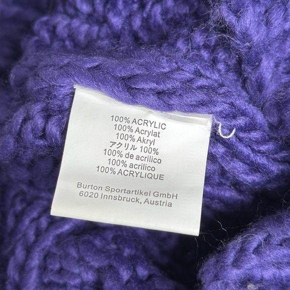 Burton Cable Knit Purple Beanie Hat - Picture 4 of 4